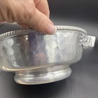 Vintage Mid-century Hammered Aluminum 8    Bowl For Fruit Or Serving 