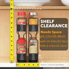 Heavy Duty 2-level Pull-out Spice Rack With Labels For Cabinet