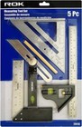 5pc Woodworking Tool Set Combination Square Sliding T Bevel Level