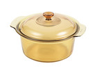 Visions Soup Pot 3 5l Cp-8697 Amber Glass Cookware Dutch Oven Pot