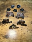 Vintage Semi Truck Lapel Pin Lot  5  Big Rig 18 Wheeler Cabover Conventional Nos