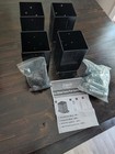 Eapele 4x4 Heavy Duty Black Powder Coated Fence Post Base 4 Pack W  Hardware