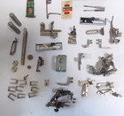 Vintage Singer Sewing Machine Accessories Lot - Misc Parts  Tools   Storage Box
