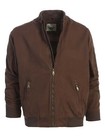 Men s 100  Cotton Sportwear Twill Bomber Jacket Full Zipper Soft Solid  cj-93
