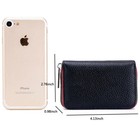 Rfid Credit Card Holder Leather Wallet Small Zipper Card Case Slot For Women Men