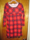 Wondershop Girls Size 12 Nightgown Gown  Red Plaid Fleece