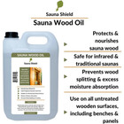 Sauna Shield Sauna Wood Oil  1 32 Gallons  - Nourishes   Protects Sauna Wood