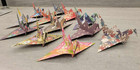   10   Large Japanese Pattern 6  X 6  Handmade Wedding Paper Origami Cranes