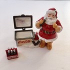 Coca-cola Santa And Toy Chest Porcelain Hinged Box  Midwest Of Cannon Falls 1999
