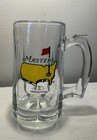 Masters Golf Tournament Glass Beer Stein Mug Heavy Glass Red Flag Logo Souvenir