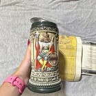 Thewalt Gambrinus King Of Beer German Lidded Stein W  Coa Breweriana