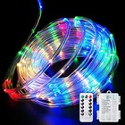 Led Rope Lights Battery Operated String Lights 40ft 120 Leds 8 Modes Multicolor