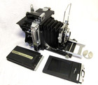 Nice Vintage 1940 s Graflex 2x3 Speed Graphic Camera W 105mm Lens 2 Film Holders