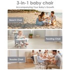 Tiny Marvels Portable Booster Seat  Foldable Baby High Chair With Removable T   