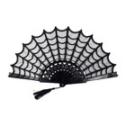 Kreepsville 666 Spiderweb Lace Gothic Hand Fan With Tassel