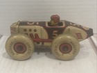 Vtg 1930-50 s Marx Indy Racer  5 Wind-up Tin Litho 5  Works  Balloon Tires  Euc 