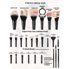 64pcs Black Makeup Brushes Set With Case Professional Foundation Powder Conceale