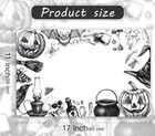 30 Sheets Black Halloween Paper Placemats Set - 11 X 17 Inch Spooky Pumpkin Skel