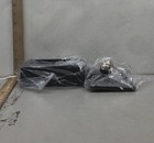 Lot Of 3 Black Wood Decorative Boxes Silver Tone Hammered Knob Trinket Jewelry