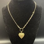 Vintage 12k Gold Filled Pocket Watch Fancy Chain Fob  Swivel Dog Clip  Heart