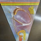 Vintage Astroworld Pennant Houston Texas Greased Lightnin Ride 70s 28 Inch Felt