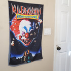 Killer Klowns From Outer Space      2x3 Foot Tapestry      Vhs Horror Movie Banner