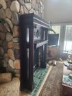 Antique Vintage Oak Hand Carved Victorian  1890 s  Fireplace Mantle Surround