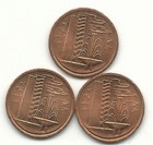 High Grade Lot 3 1975 Singapore 1 Cent Coin-jul317