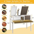 Petscosset Tortoise Habitat Turtle Enclosure House With Detachable Legs  Gray