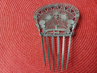 Antique Art Noveau Filigree Sterling Silver 6 5 hx4 5 w Hair Comb