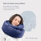Travel Pillow Neck Support Soft Scarf Memory Foam Navy Huzi Infinity H1267n