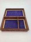 Vintage Hand-carved Wooden Trinket Or Jewelry Box 