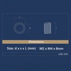 Threaded Insert Nut Thread Adapters Fitting Reducer M2-m12 Male To M4-m20 Female