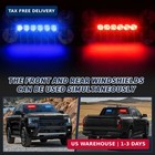 4x 6 1 Inch Emergency Strobe Police Lights Red blue 24 Led Waterproof Hazard War