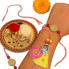 Bhaiya Bhabhi Rakhi Set     Handcrafted Multicolor Rakhi   Lumba Traditional Raksh