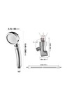 High Pressure Handheld Shower Head With On off Pause Switch  3 Spray Chrome