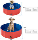 Foldable Pet Dog Kids Swimming Pool 32   X 8    plastic Anti-slip Pvc Bathing Tu