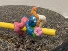 Vintage Applause Sassette Smurf Pencil Hugger Applause  27198 Unsharpened