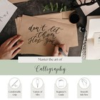 Calligraphy Pen Set   Gift Set For Art Antique Brass Holder Includes Wooden D   