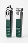 6pc Nail Clipper Set Travel Manicure Pedicure Kit Stainless Steel Green Case