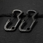 2pcs Black Plastic Nylon D Carabiner Outdoor Spring Snap Clip Water Bottle Hook