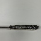 Vtg Silver Plated Candle Snuffer Ornate Handle Marked