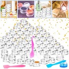 100 Pcs 5g Empty Plastic Containers With Clear Lids mini Makeup Sample Container