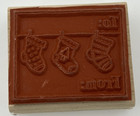 Stampin Up Christmas Gift Tag Wood Mount Rubber Stamp