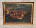 Vintage Hawaii Hawaiian Volcano Painting - Ogura Yonesuke Itoh - Jules Tavernier