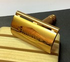 Beautiful Vintage Gillette Gold 3 Piece Safety Razor In Super Clean Condition