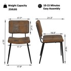 Dining Chairs Set Of 4  Mid-century Modern Compact Fabric Chair For Home Kitc   