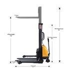 Apollolift 118  High Lift Semi-electric Pallet Straddle Stacker Forklift 3300lbs