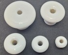 White Round Porcelain Knob With Hole Handle Pull 1 2  3 4 1 1-1 4  1-1 2 Antique
