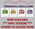 4 X 5 Bulk Candy Machine Vending Sticker Label Display